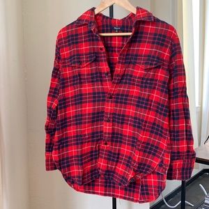 Madewell flannel plaid button-down shirt